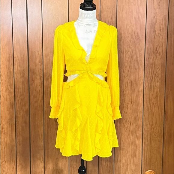 ALICE + OLIVIA Mitzi Cut Out Godet Minidress size 6 - Picture 6 of 16